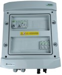 Rozdzielnica DCAC hermetyczna IP65 EMITER z ogranicznikiem przepięć DC Noark 1000V typu 2, 2 x MPPT / ogr. AC Noark typ 2, 10A 3-F