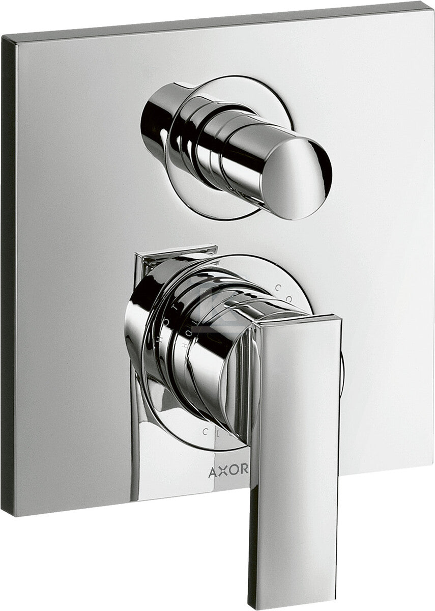 Bateria wannowa Hansgrohe Axor Citterio jednouchwytowa, montaż podtynkowy ze zintegrowanym systemem zabezpieczającym element zewnętrzny do podłączenia z wylewką Exafil-chrom 39457000