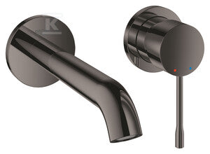 Bateria umywalkowa Grohe Essence 2-otworowa jednouchwytowa rozmiar M, hard graphite, ogranicznik przepływu 5,7 l/min., regulowany perlator, wylewka 183 mm