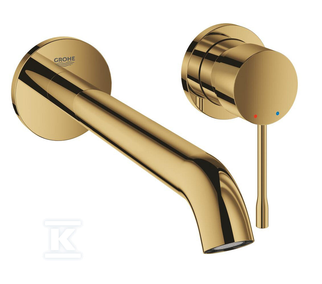Bateria umywalkowa Grohe Essence 2-otworowa jednouchwytowa rozmiar L, cool sunrise, ogranicznik przepływu 5,7 l/min., regulowany perlator, wylewka 230 mm