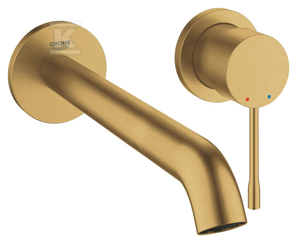 Bateria umywalkowa Grohe Essence 2-otworowa jednouchwytowa rozmiar L, brushed cool sunrise, ogranicznik przepływu 5,7 l/min., regulowany perlator, wylewka 230 mm