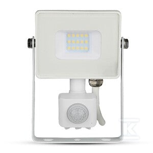 Naświetlacz LED V-TAC 10W SAMSUNG CHIP czujnik ruchu funkcja cut-OFF biały VT-10-S-W 6400K 800lm 5 lat gwarancji