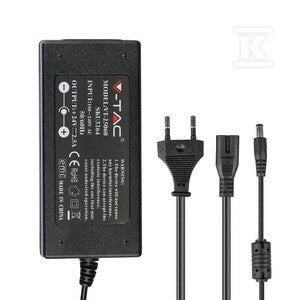 Zasilacz LED V-TAC desktop 60W 24V 2,5A IP44 wtyczkowy desktop z przewodami VT-25060