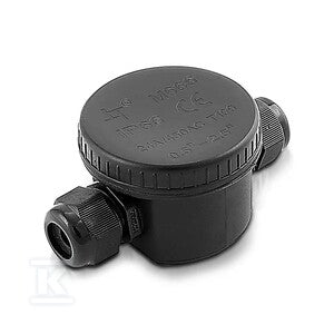 Puszka złączka mufa hermetyczna 2x3Pin czarna 24A AC:450V średnica przewodu 5-9mm IP66 V-TAC VT-881