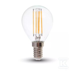 Żarówka LED V-TAC 6W filament E14 kulka P45 VT-2486 2700K 800lm