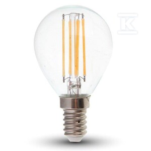 Żarówka LED V-TAC 4W filament E14 P45 kulka VT-1996 4000K 400lm