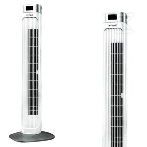 Wentylator wieżowy V-TAC z wyświetlaczem temperatury i pilotem 55W 95cm biały VT-5536