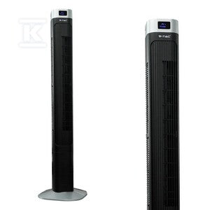 Wentylator wieżowy V-TAC z wyświetlaczem temperatury i pilotem 55W 120cm czarny VT-5546