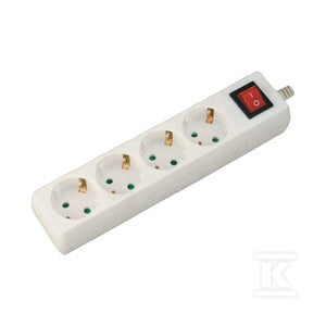 Przedłużacz 4 gniazda z włącznikiem V-TAC (3G 1.5MM2 X 5M) biały VT-1114