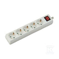 Przedłużacz 5 gniazd z włącznikiem V-TAC (3G 1.5MM2 X 5M) biały VT-1115