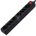 Przedłużacz 8 gniazd z przełącznikiem V-TAC 4+4 (3G 1.5MM2 X 1.5M ) czarny VT-1118
