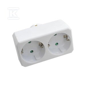 Rozgałęźnik 2x 10/16A 250V V-TAC biały VT-1006