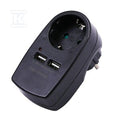 Adapter do gniazda 2x USB 2,1A V-TAC czarny VT-1044