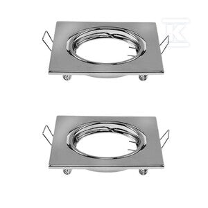 Oczko V-TAC GU10 kwadrat ruchome chrom (opak. 2 szt) VT-817-SQ-CH 3 lata gwarancji