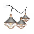 Girlanda ogrodowa 6xE27 3metry miedź MAT siatka loft IP65 V-TAC VT-717BS 5 lat gwarancji