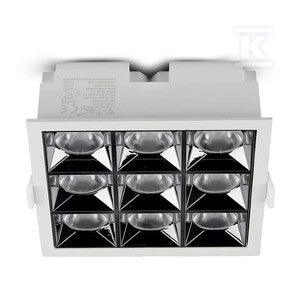 Oprawa V-TAC downlight SAMSUNG CHIP 36W UGR19 CRI90+12st VT-2-36 2700K 2880lm 5 lat gwarancji