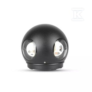 Kinkiet ścienny V-TAC 4W LED czarny okrągły IP65 VT-834-B 3000K 428lm