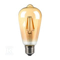 Żarówka LED V-TAC 4W E27 filament bursztyn vintage ST64 VT-1964 2200K 350lm