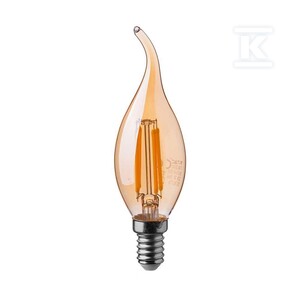 Żarówka LED V-TAC 4W filament E14 świeczka bursztyn płomyk VT-1949 2200K 350lm