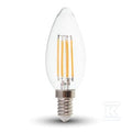Żarówka LED V-TAC 4W filament E14 świeczka VT-1986 4000K 400lm