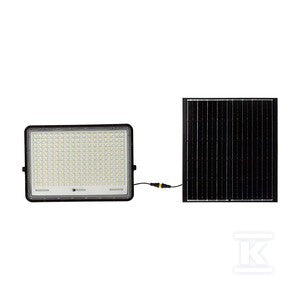 Naświetlacz LED solarny V-TAC 30W pilot auto timer IP65 czarny VT-240W 4000K 2600lm