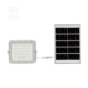 Naświetlacz LED solarny V-TAC 6W pilot auto timer IP65 biały VT-40W-W 6400K 400lm