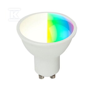 Żarówka LED smart WI-FI V-TAC 4.8W GU10 tuya Amazon Alexa Google Home VT-2215 RGB+2700K-6500K 380lm