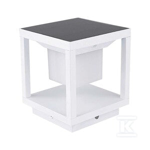 Słupek ogrodowy solarny V-TAC 2W LED czujnik ruchu IP65 biały VT-11022 3000K 90lm 3 lata gwarancji