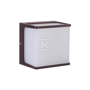 Oprawa ścienna ogrodowa V-TAC 8W LED IP65 120x120 brązowa VT-708 3000K 750lm