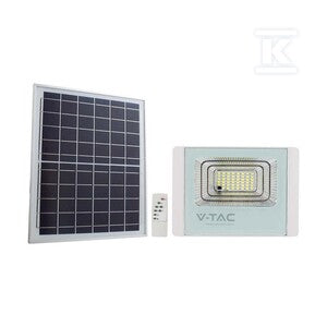 Naświetlacz LED solarny V-TAC 20W biały IP65 pilot timer VT-60W 4000K 1650lm