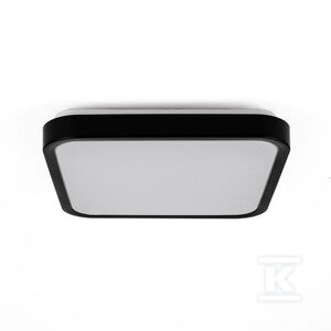 Plafon V-TAC 18W LED kwadrat 30x30cm natynkowy pilot czujnik ruchu IP44 czarny VT-8618S 4000K 1830lm