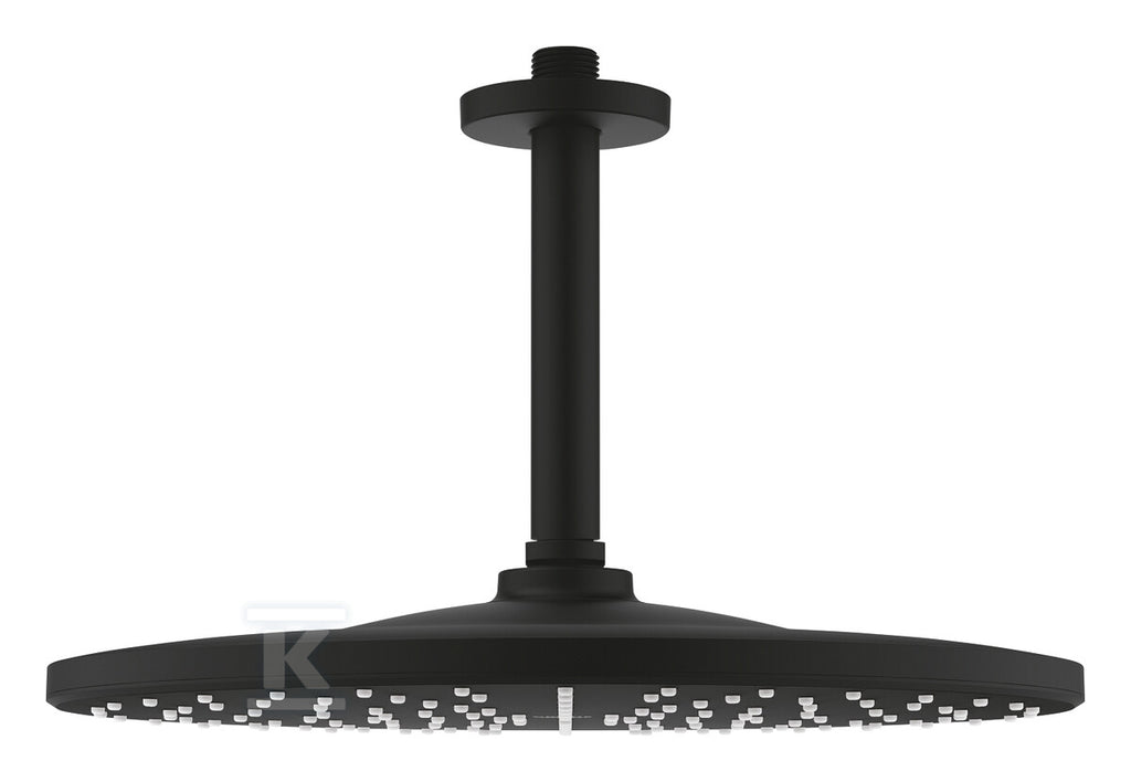 Rainshower Mono 310 Deszczownica z przepustem stropowym 142 mm, 1 strumień, ogranicznik 9,5 l/min., czarny mat