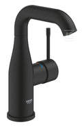 Bateria umywalkowa Grohe Essence M, głowica ceramiczna, zużycie wody 5,7 l/min., obracana wylewka, bez zestawu odpływowego, czarna