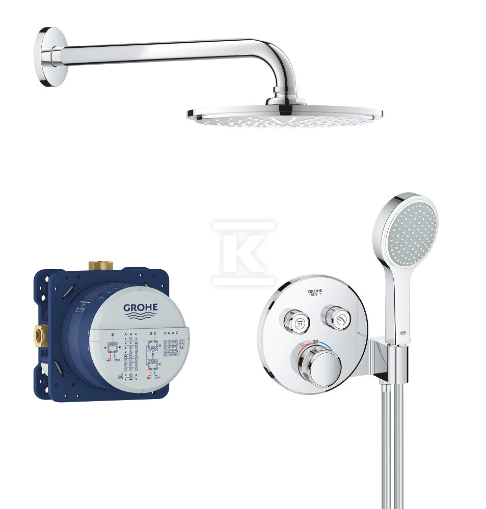Deszczownica Rainshower Cosmopolitan 210 z ramieniem 286 mm, 1 strumień, chrom, ogranicznik przepływu 9,5 l/min., metalowa