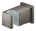 Kolanko przyłączeniowe ścienne Euphoria Cube, brushed hard graphite, z mocowaniem prysznica ręcznego