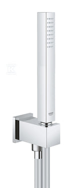 Zestaw prysznicowy Euphoria Cube Stick, chrom, ogranicznik przepływu 9,5 l/min., wąż 1250 mm, ze zintegrowanym kolankiem przyłączeniowym