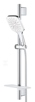 Zestaw Rainshower SmartActive 130 Cube z drążkiem prysznicowym 600 mm, 3 strumienie, moon white