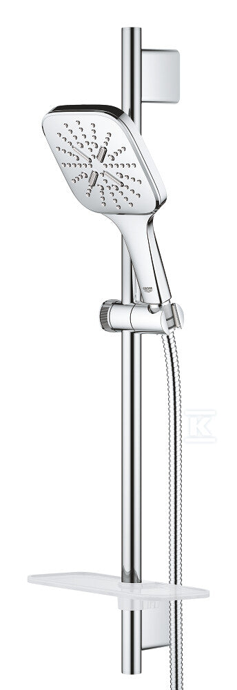 Zestaw prysznicowy Rainshower SmartActive 130 Cube z drążkiem prysznicowym 600 mm, 3 strumienie, chrom