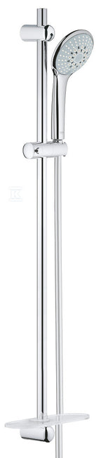 Euphoria 110 Champagne Zestaw z drążkiem prysznicowym, 3 strumienie, chrom, drążek prysznicowy 900 mm, Silverflex wąż prysznicowy 1750 mm, półka EasyReach