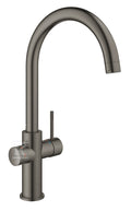 System gotujący wodę Grohe Red Duo kuchenny, brushed hard graphite, bateria i bojler 4 l, dostęp do wody zwykłej i wrzątku, głowica Ceramiczna 28 mm, blokada bezpieczeństwa, kąt obrotu wylewki typu C 150° filtr w zestawie