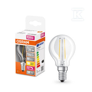 Żarówka LED Retrofit CLASSIC P DIM 2.8W 827 Clear E14