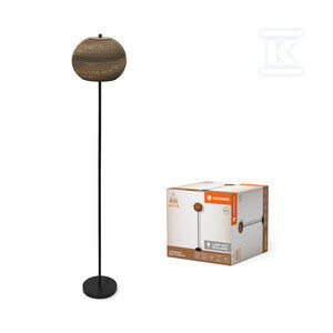 Lampa Decor Cardboard Ball Floor E27 Brown