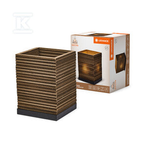 Lampa Decor Cardboard Square Table E27 Brown