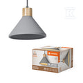 Oprawa dekoracyjna Decor Concrete Wood Pendant 220 mm E27 Dark Gray