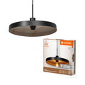 Oprawa dekoracyjna Decor Plate Pendant E27 Black Wood Decor