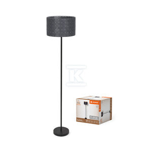 Lampa Decor Felt Weaving Cans Standing Floor E27 Dark Gray