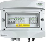 Rozdzielnica DCAC hermetyczna IP65 EMITER z ogranicznikiem przepięć DC Noark 1000V typu 2, 2 x MPPT / ogr. AC Noark typ 2, 10A 3-F