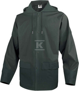 Bluza przeciwdeszczowa z polistru powlekanego na zewnątrz poliuretanem zielony XL