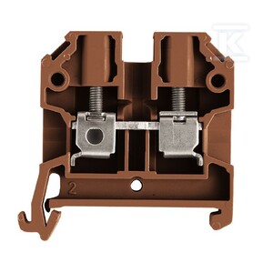 Blok zacisku przelotowego, złącze śrubowe, brązowy, 4 mm2, 32 A, 800 V, liczba przyłączeń: 2, SAK 4/35 BR