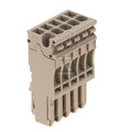 Wtyczka (terminal), złącze wtykowe, 2.5 mm2, 24 A, 500 V, liczba przyłączeń: 5, Liczba biegunów: 5, Szerokość: 25.5 mm, ZP 2.5/1AN/5